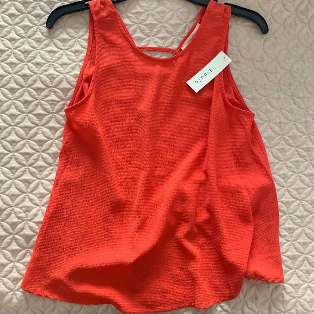 Elodie orange sleeveless top open back